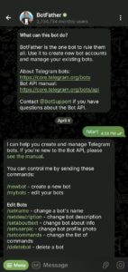 How to create telegram bot